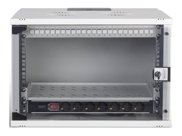 Digitus SOHO PRO Series - Skåp - 540 x 400 mm (BxD) - väggmontering - RAL 7035, ljusgrå - 7U - 19"