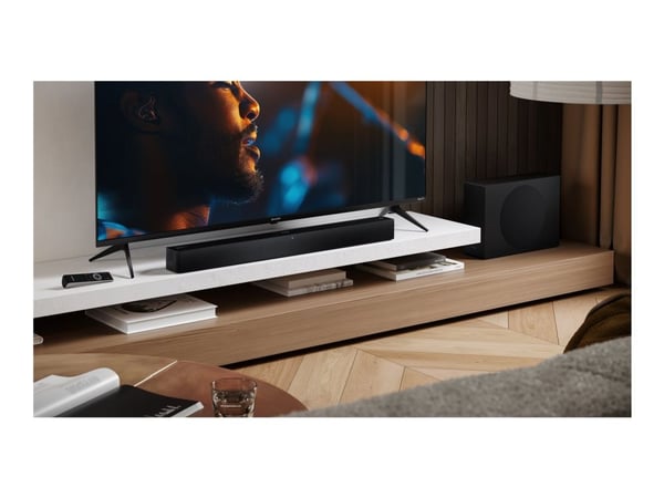 Sharp HT-SBW310 - Lydplankesystem - for TV - 2,1 kanaler - trådløs - Bluetooth - 120 watt (Total) - matt svart