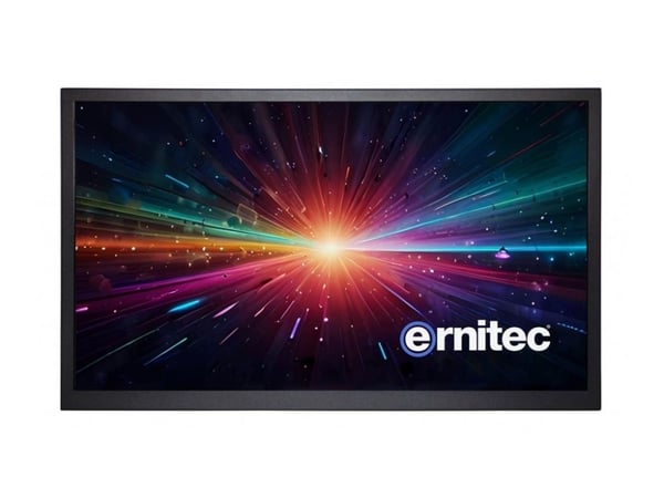 Ernitec - LED-skjerm - 22" - 1920 x 1080 Full HD (1080p) - 350 cd/m² - 1000:1 - 5 ms - HDMI, VGA, 2xBNC (composite) - høyttalere - svart
