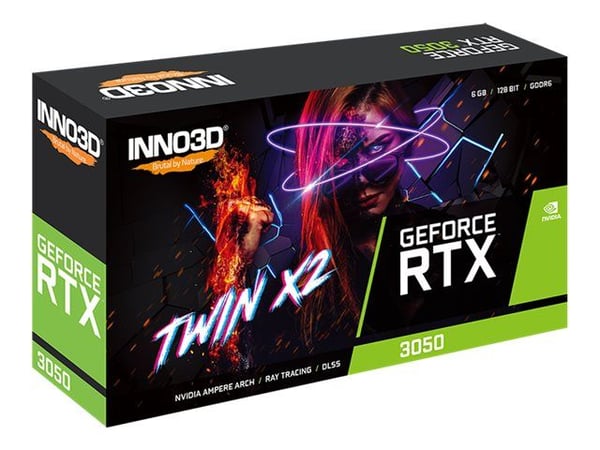 INNO3D N30502-06D6-1880VA60 Geforce RTX 3050, ATX, 6 GB, GDDR6, 96-bit