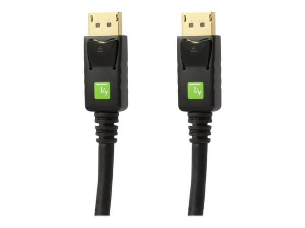 TECHly - Bildskärms/ljudkabel - DisplayPort (hane) till DisplayPort (hane) - DisplayPort 1.3 - 50 cm - formpressad, stöd för 4K - svart