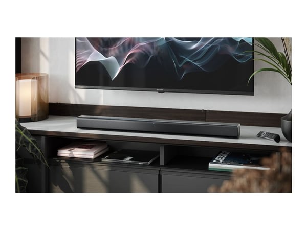 Sharp HT-SB145 - Lydplanke - for TV - 2.0-kanal - trådløs - Bluetooth - 50 watt - matt svart (grillfarge - matt svart)