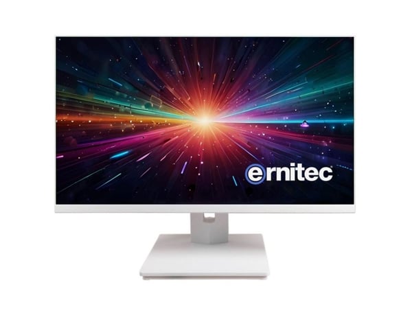 Ernitec - LED-skjerm - 27" - 1920 x 1080 Full HD (1080p) @ 75 Hz - IPS - 350 cd/m² - 1000:1 - 5 ms - HDMI, VGA - høyttalere - hvit