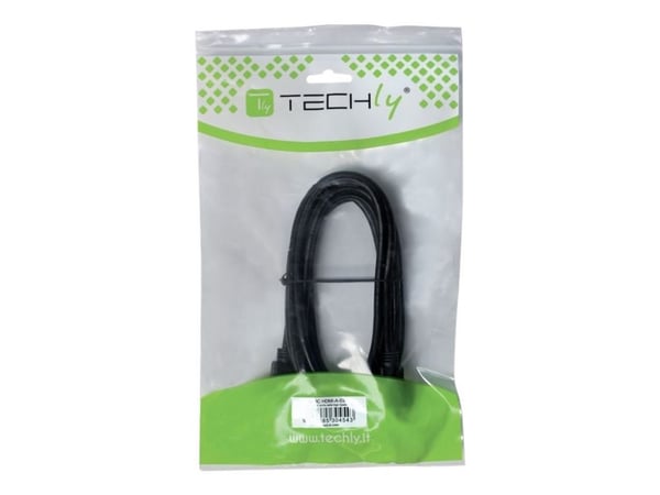 TECHly - Bildskärms/ljudkabel - DisplayPort (hane) till DisplayPort (hane) - DisplayPort 1.3 - 50 cm - formpressad, stöd för 4K - svart