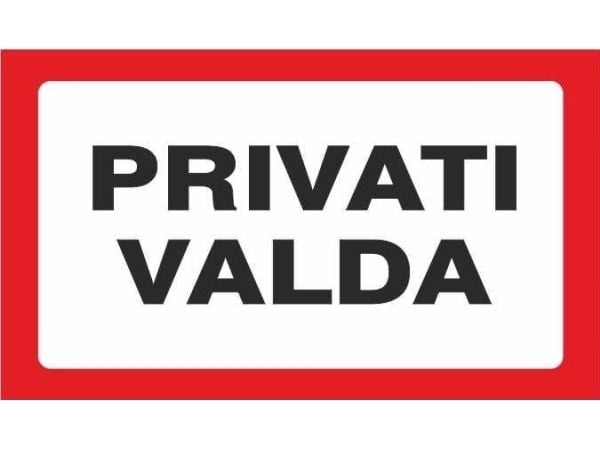 Dekal/skylt PRIVATE OWNERSHIP 170x100 mm