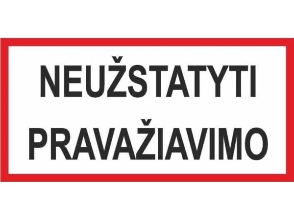 Klistremerke DO NOT BLOCK TRAFFIC 170x100 mm