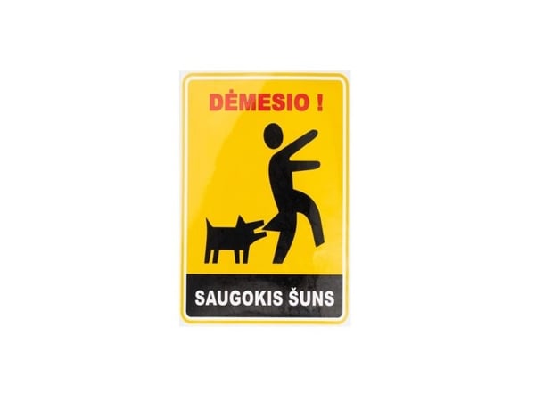Klistremerkesikring hund 180x120 mm