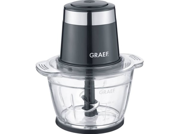 Graef CH502EU, Svart, Ost, Frukt, Kjøtt, Grønnsaker, Rustfritt stål, Glass, 1 l, 500 W