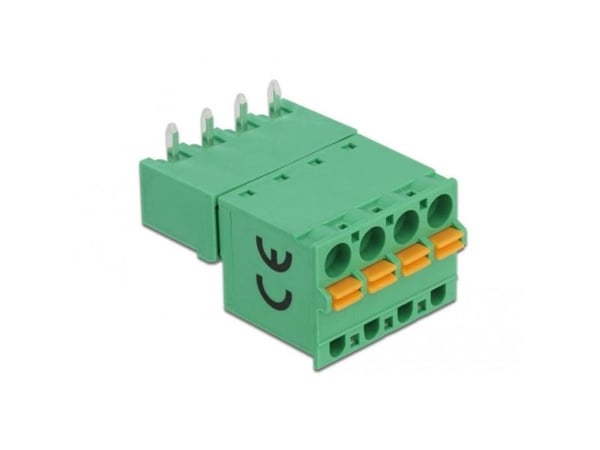 Delock rekkeklemmesett for kretskort med 4 pinner 5,08 mm horisontal deling (66506)