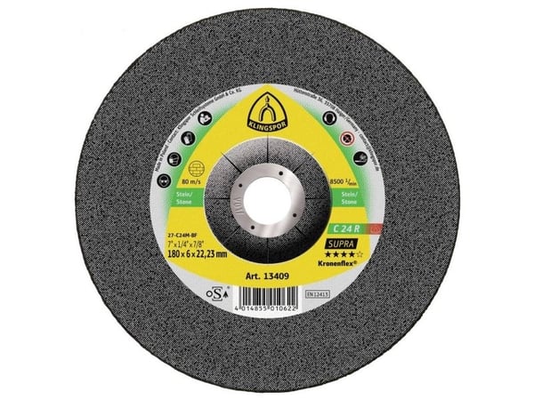 Klingspor 13409 C 24 R Supra skrubbskive 180 mm 22,23 mm 10 stk