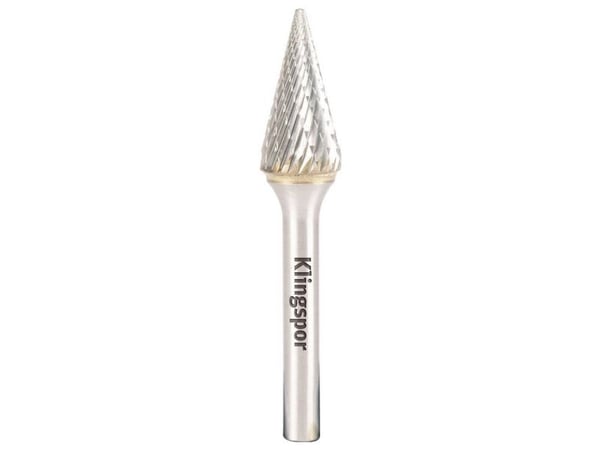 Klingspor 296114 fresestift konisk med spiss - lengde 38 mm, mål Ø 3 mm, skaftdiameter 3 mm