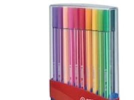 Fiberpenn Stabilo 68, etui med 20 stk. i 20 farger