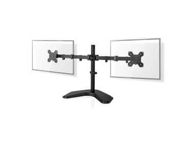 Nedis - Monteringssett (skjermmontering) - full bevegelse - for 2 LCD/plasma-paneler - metall, ABS-plast - svart - skjermstørrelse: 15"-32" - skriv...