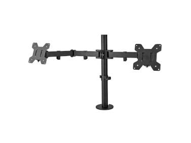 Nedis - Monteringssett (skjermmontering) - full bevegelse - for 2 LCD/plasma-paneler - metall, ABS-plast - svart - skjermstørrelse: 15"-32" - skriv...