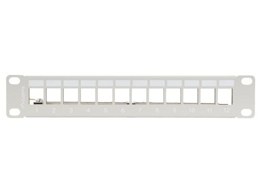 Lanberg - Koblingspanel - rackmonterbar - RAL 7035, grå - 1U - 10"