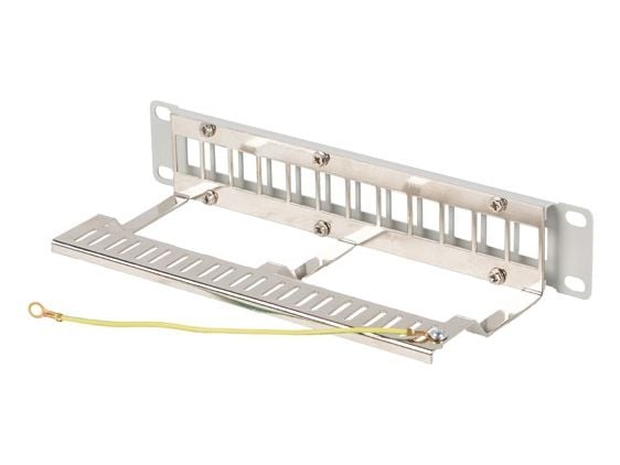 Lanberg - Koblingspanel - rackmonterbar - RAL 7035, grå - 1U - 10"