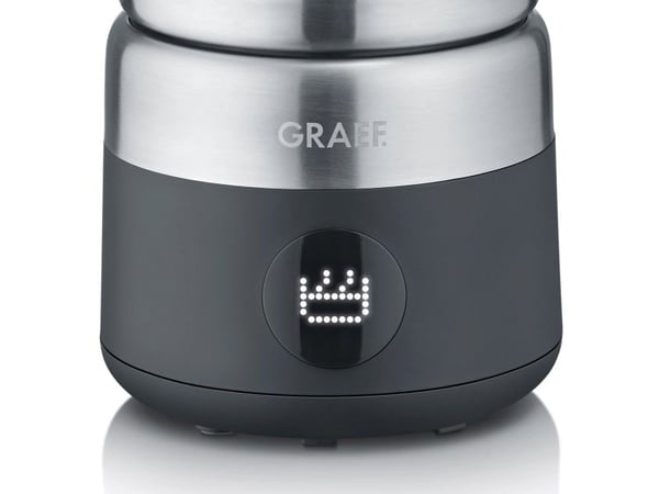 Graef MS802, Automatisk melkeskummer/varmer, Svart, Rustfritt stål, Glass, 250 ml, 400 ml, Varm & Kald