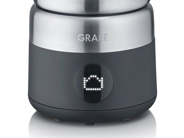 Graef MS802, Automatisk melkeskummer/varmer, Svart, Rustfritt stål, Glass, 250 ml, 400 ml, Varm & Kald