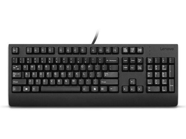 Lenovo Preferred Pro II - Tastatur - full size - USB - QWERTY - dansk - sort - brun kasse