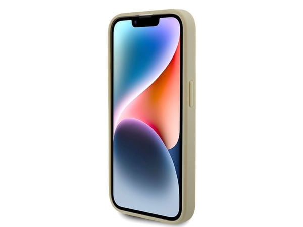 Originalt frontpaneldeksel GUESS GUHCP15LHG4SGD for iPhone 15 PRO (fast Glitter Big 4G / Gull)