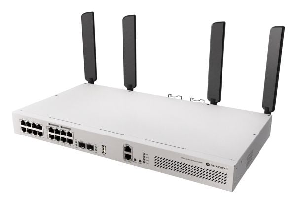 MikroTik CRS418-8P-8G-2S+5axQ2axQ-RM - Switch - L3 - Styrt - 16 x Gigabit Ethernet + 2 x 10 Gigabit SFP+ (opplenke) - stasjonær, rackmonterbar - PoE
