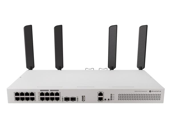 MikroTik CRS418-8P-8G-2S+5axQ2axQ-RM - Switch - L3 - Styrt - 16 x Gigabit Ethernet + 2 x 10 Gigabit SFP+ (opplenke) - stasjonær, rackmonterbar - PoE