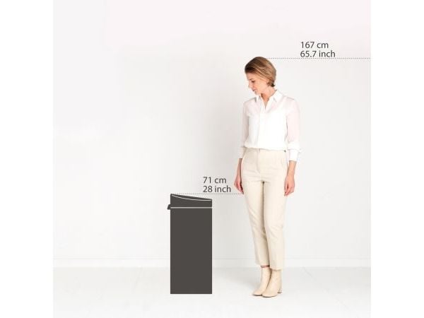 Brabantia - 115349 - Kosketusastia Unie Uusi, 30 L - ruostumaton teräs Matta