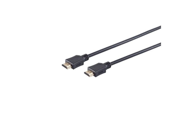HDMI tilkoblingskabel HDMI A plugg > HDMI A plugg sort 0,5m