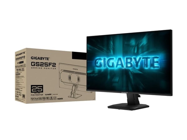 Gigabyte GS25F2A - LED-skjerm - gaming - 25" (24.5" synlig) - 1920 x 1080 Full HD (1080p) @ 240 Hz - SS IPS - 300 cd/m² - 1000:1 - HDR10 - 1 ms - 2...