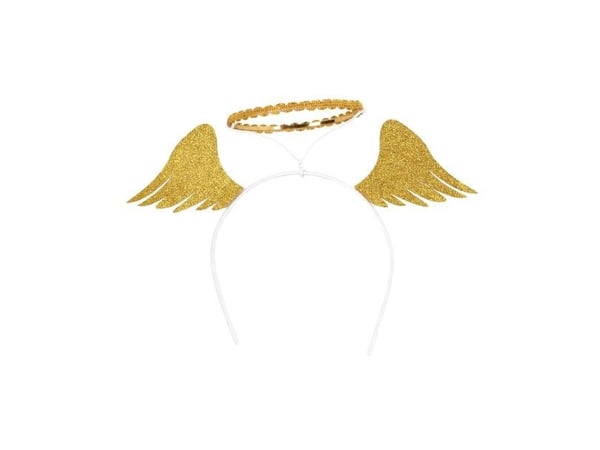 Hårband guld ängel