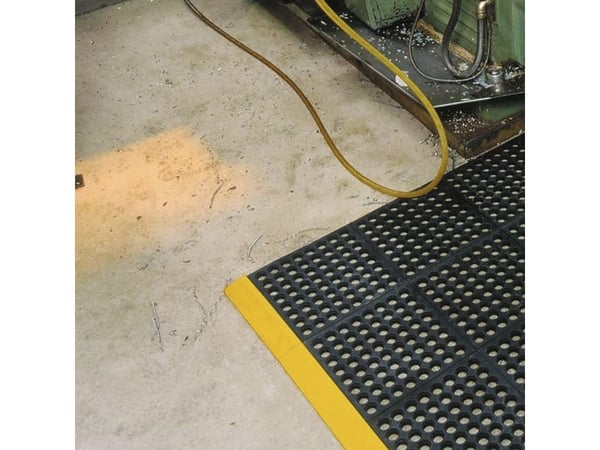 Reunalista Modulaarinen matto Solid and Drain, keltainen HAN