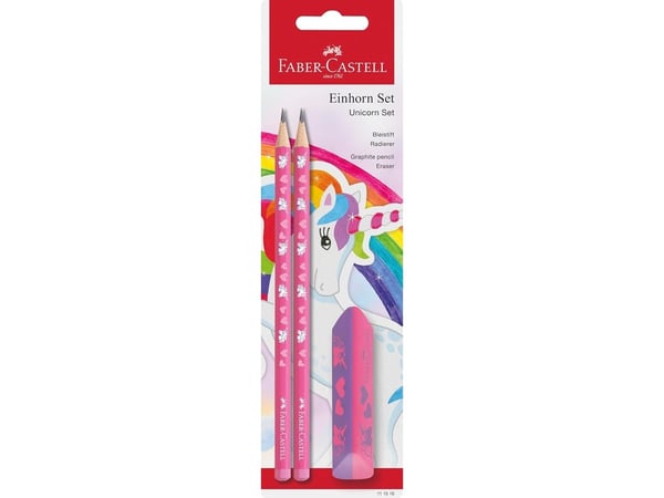 Faber-Castell 111516, HB, Rosa, Triangulær, Kunst, Grafisk tegning, Hobby, Kontor, Skole, Technical drawing, Blister, 2 stykker