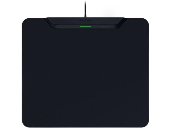 Razer HyperFlux V2, Svart, Monokromatisk, Gummi, Antiskliunderlag, Musematte til gaming