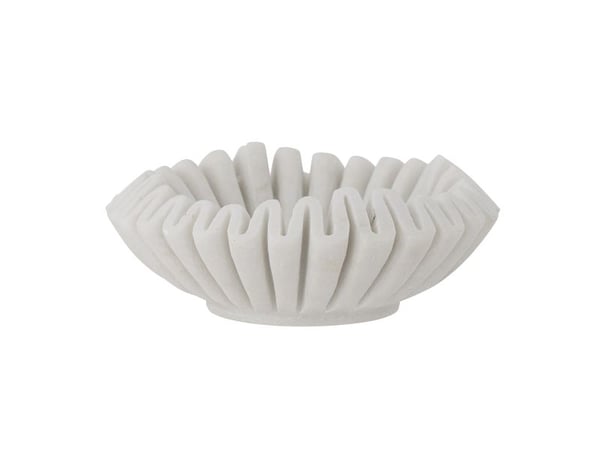 Bloomingville Harmonia bolle, hvit, marmor
