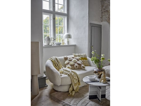 Bloomingville Harmonia bolle, hvit, marmor