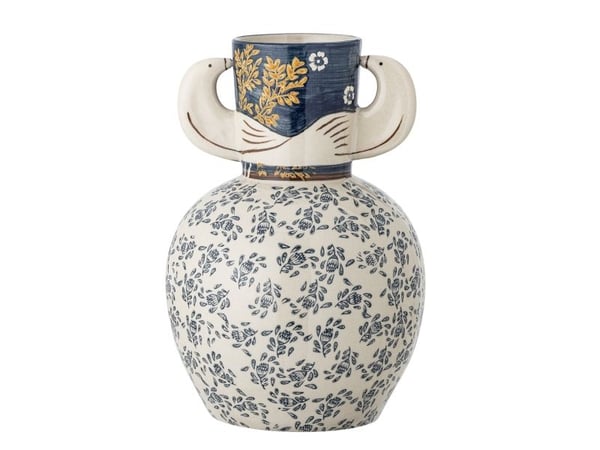 BLOOMINGVILLE Hezha vase blå steingods