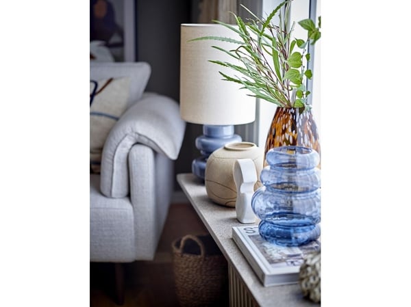 BLOOMINGVILLE Fabiola bordlampe blå glass