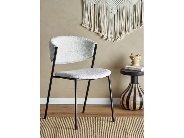 BLOOMINGVILLE Marlo spisestuestol, hvit, polyester