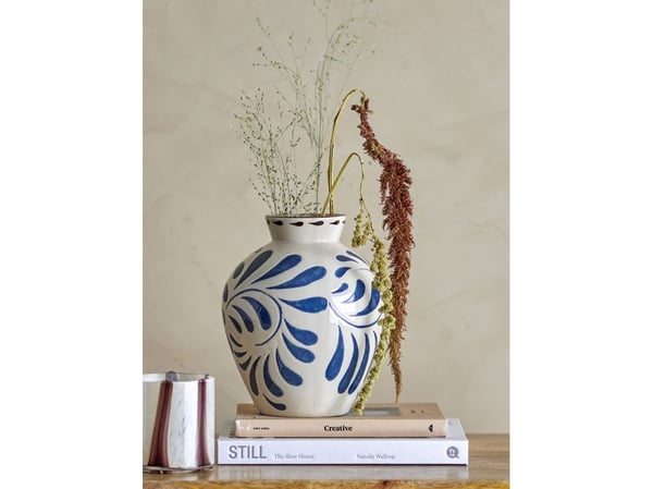 BLOOMINGVILLE Heikki vase, blå, steingods