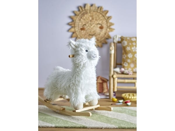 BLOOMINGVILLE MINI Kinto gyngehest, lama, hvit, polyester
