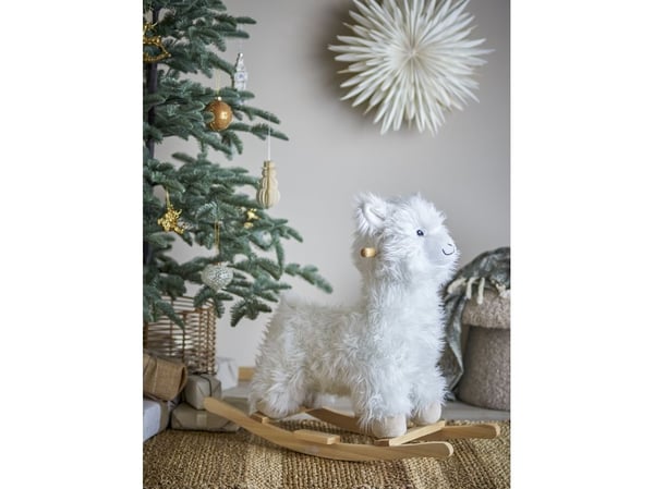 BLOOMINGVILLE MINI Kinto gyngehest, lama, hvit, polyester