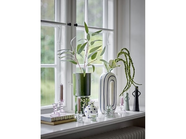 BLOOMINGVILLE Mae vase, blå, keramikk