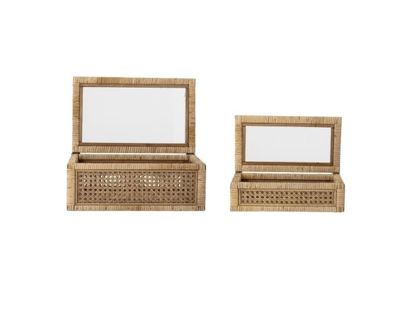 BLOOMINGVILLE Lally Oppbevaringsboks m/ lokk, Natur, Rattan