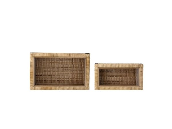 BLOOMINGVILLE Lally Oppbevaringsboks m/ lokk, Natur, Rattan