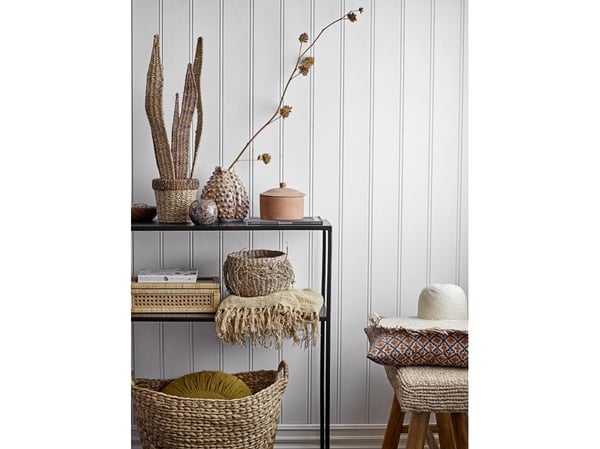 BLOOMINGVILLE Lally Oppbevaringsboks m/ lokk, Natur, Rattan