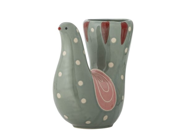 Bloomingville Trudy vase, blå, steingods