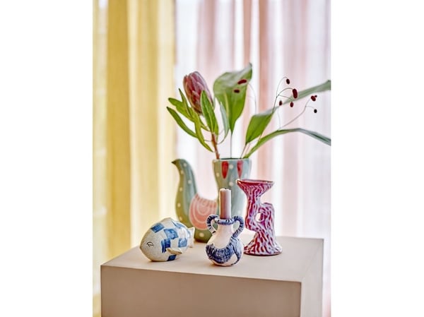 Bloomingville Trudy vase, blå, steingods