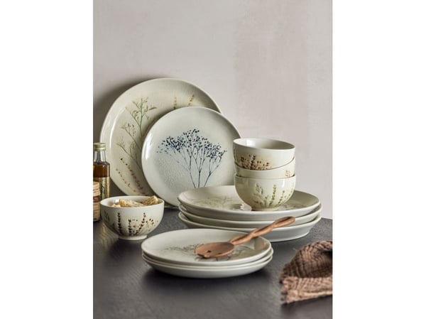 Bloomingville Bea bordsservise-sett, natur, steingods