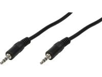LogiLink 3.5mm - 3.5mm, 0.2m, 3.5mm, Hankjønn, 3.5mm, Hankjønn, 0,2 m, Sort