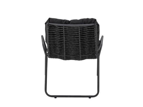 BLOOMINGVILLE Boel solseng med puff, sort, metall